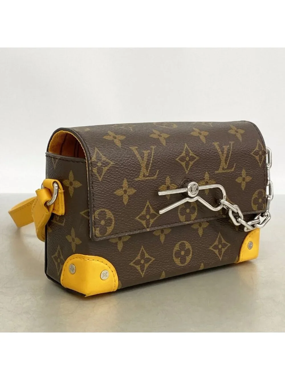 Louis Vuitton Shoulder Bag Monogram Macassar Steamer Wearable Wallet Brown